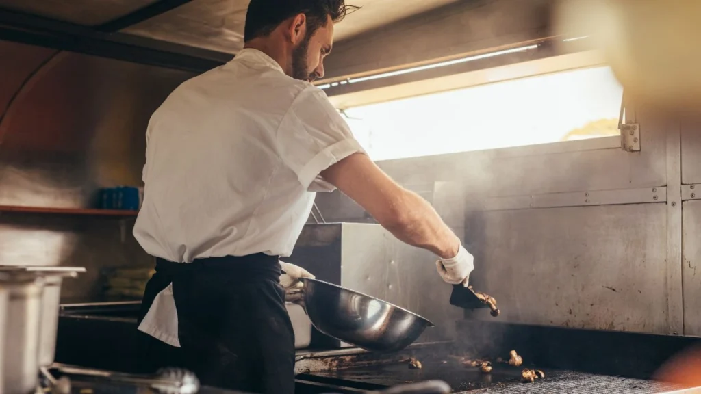 Man preparing food