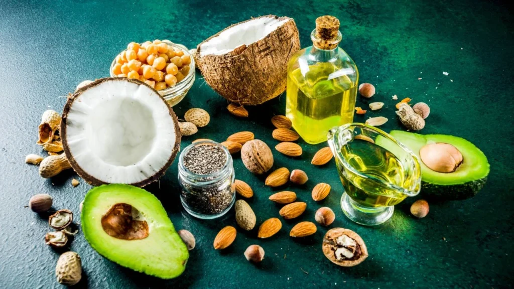 Healthy fats like avocados, nuts, seeds, and oils
