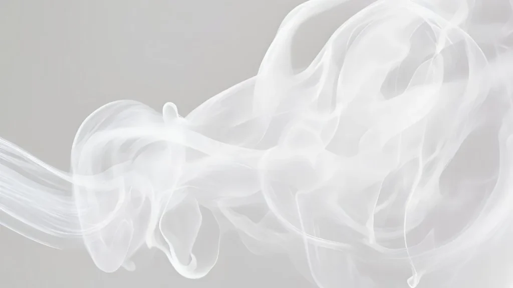 White smoke backdrop of harmful compounds