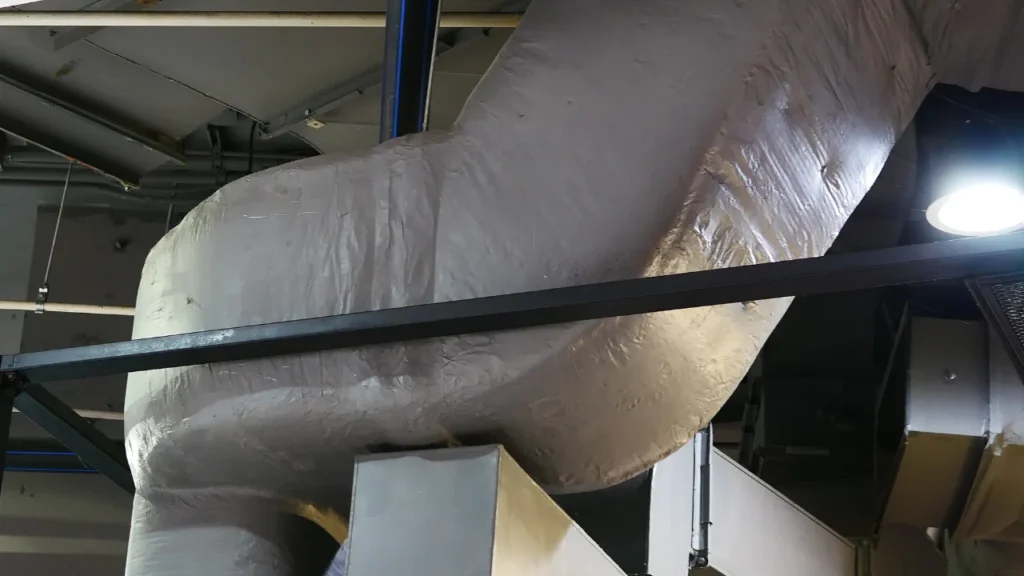 Commercial kitchen exhaust system ensuring proper ventilation and efficiency.