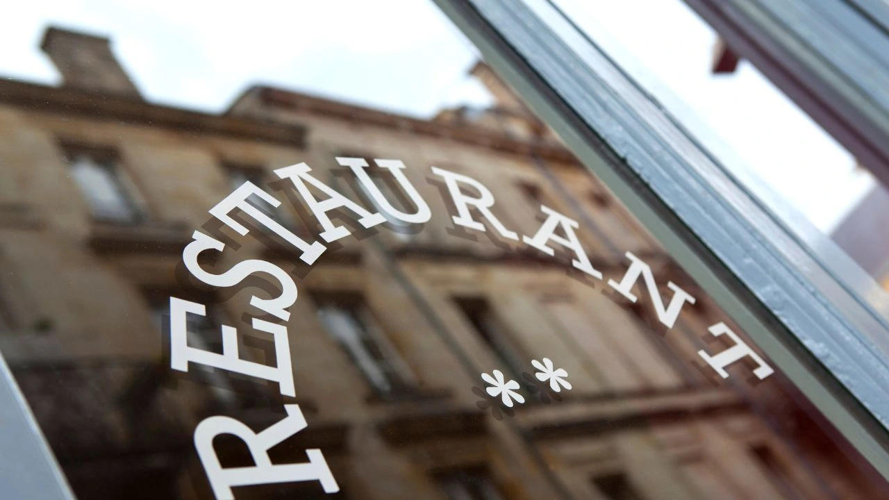 Blurred background of French restaurant