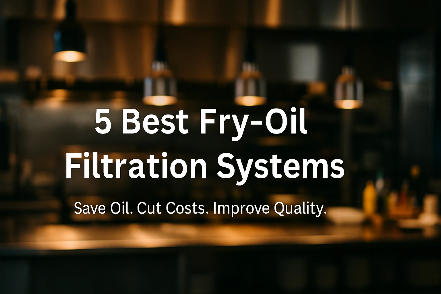 Text graphic: 5 best fry-oil filtration systems in commercial kitchen