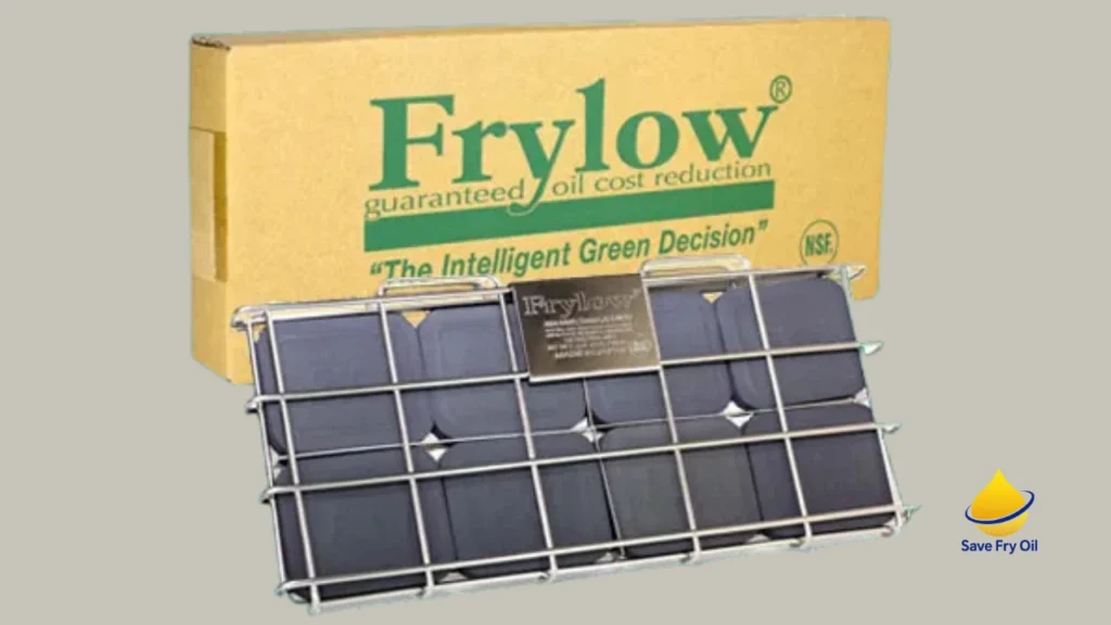 Frylow cost reduction device with packaging for commercial kitchens.
