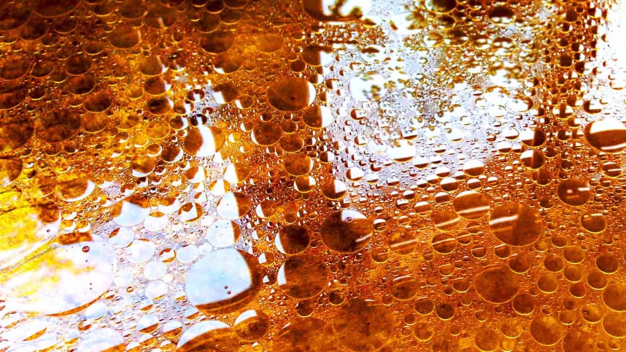 closeup of bubbling kitchen grease