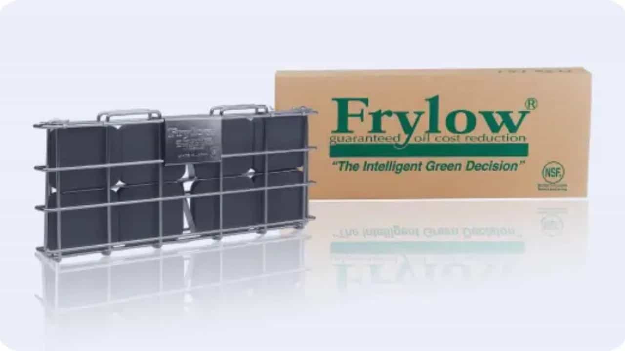 Frylow oil optimizer device with branded packaging box