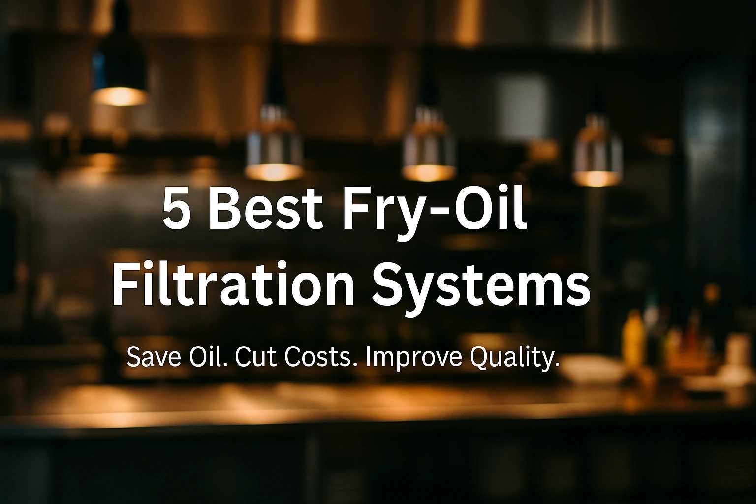 Text graphic: 5 best fry-oil filtration systems in commercial kitchen