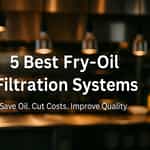 Text graphic: 5 best fry-oil filtration systems in commercial kitchen